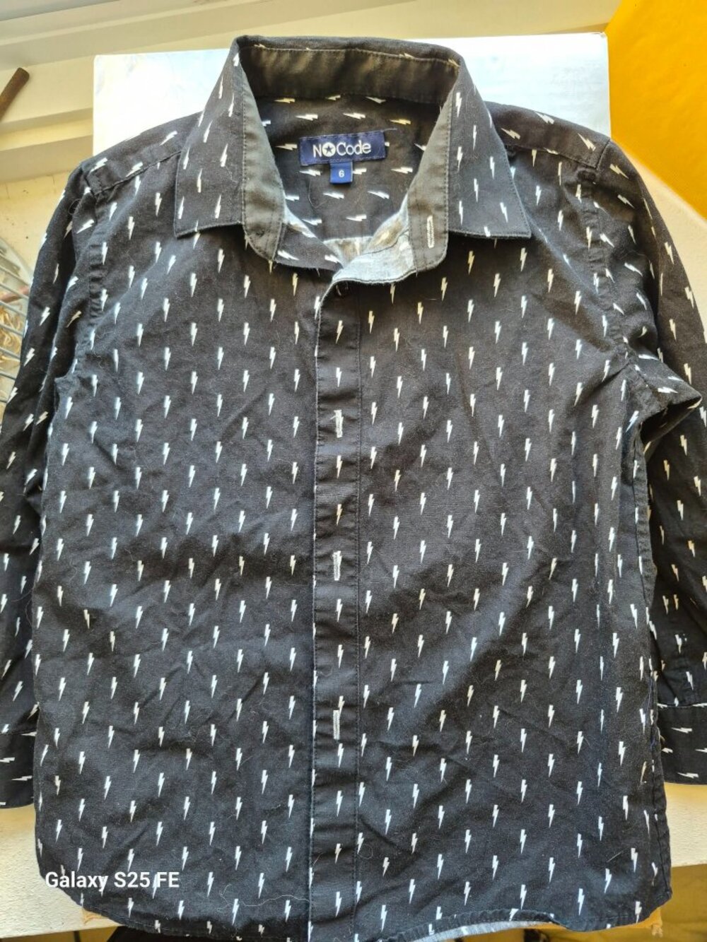Chemise pour enfant, NO CODE 6 ans, noir et blanc